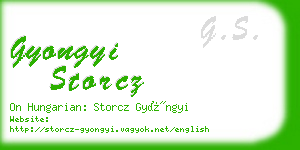 gyongyi storcz business card